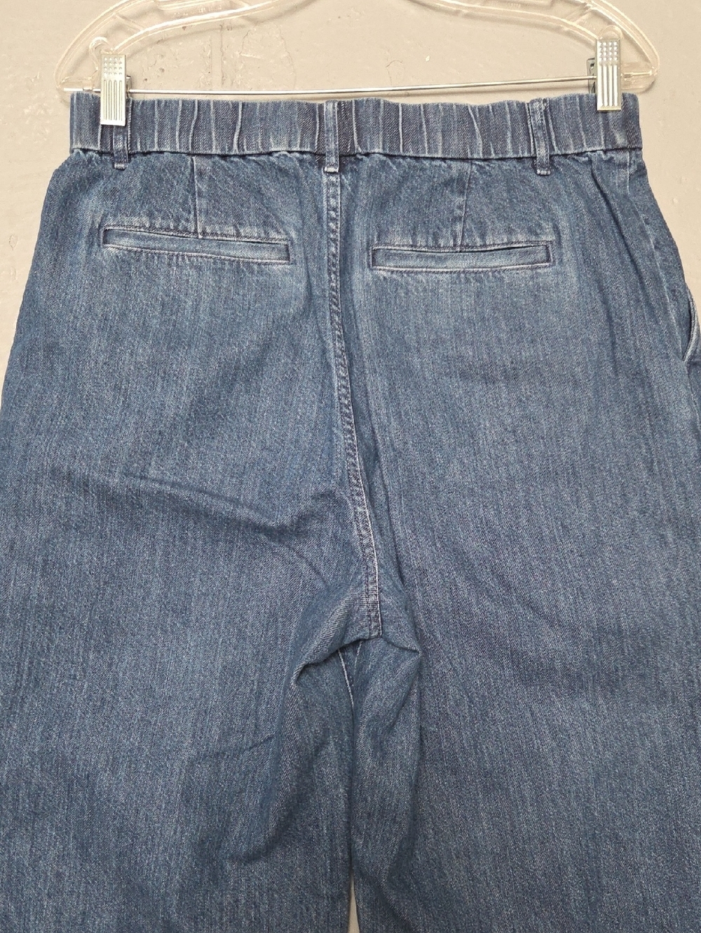 Gap 365 High Rise Wide Leg Denim Blue Jeans Sz 8 100% Cotton Zipper - Picture 11 of 11